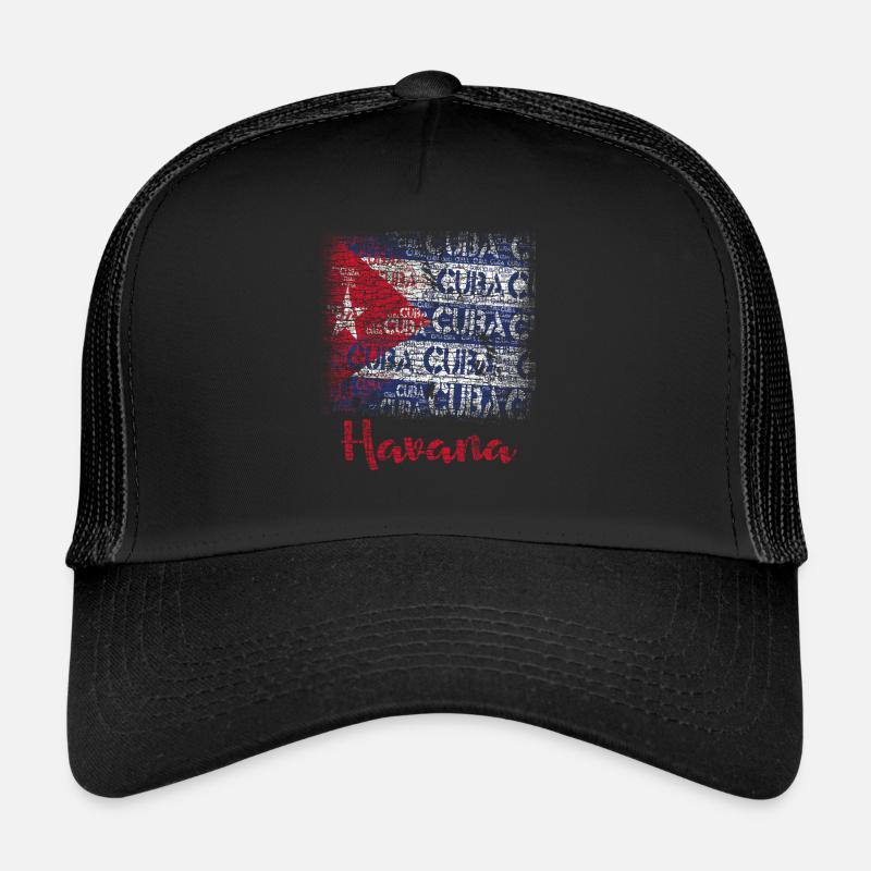 Cadeau du drapeau cubain de La Havane Casquette trucker 