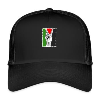 Free Gaza Free Palestine Freedom for Palestine - Trucker Cap - black/black - Front