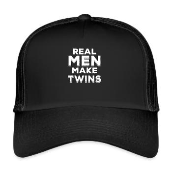 Vatertagsgeschenk Zwilling Papa Vater Vatertag - Trucker Cap - Schwarz/Schwarz - Vorne