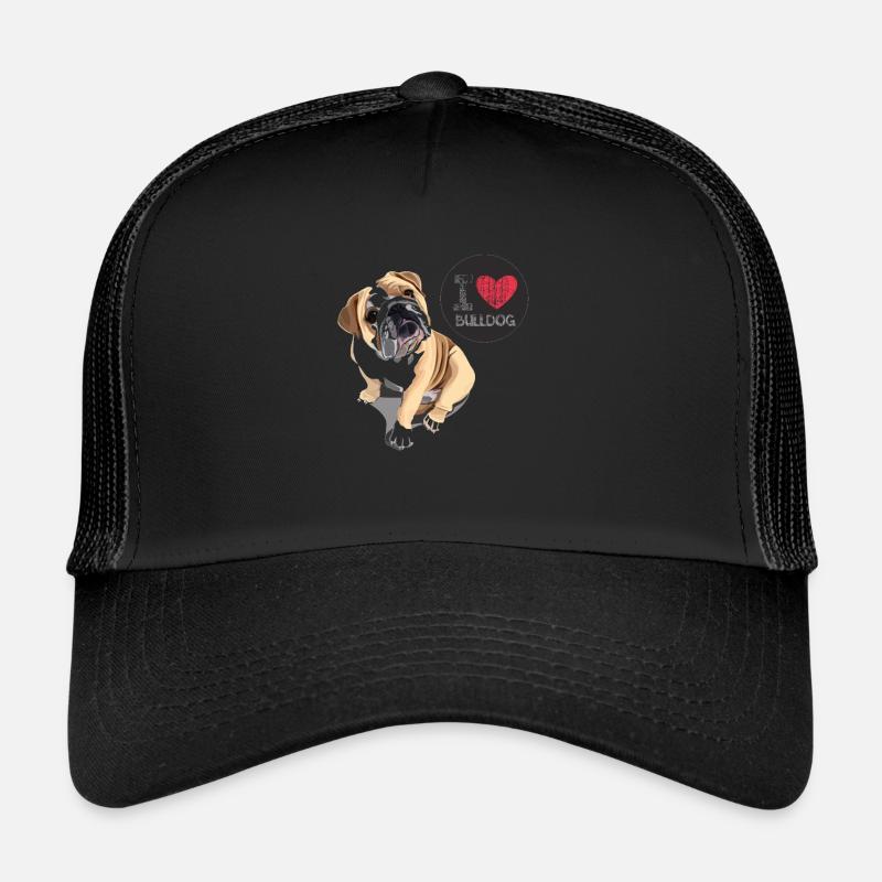 j'aime le bouledogue Casquette trucker 