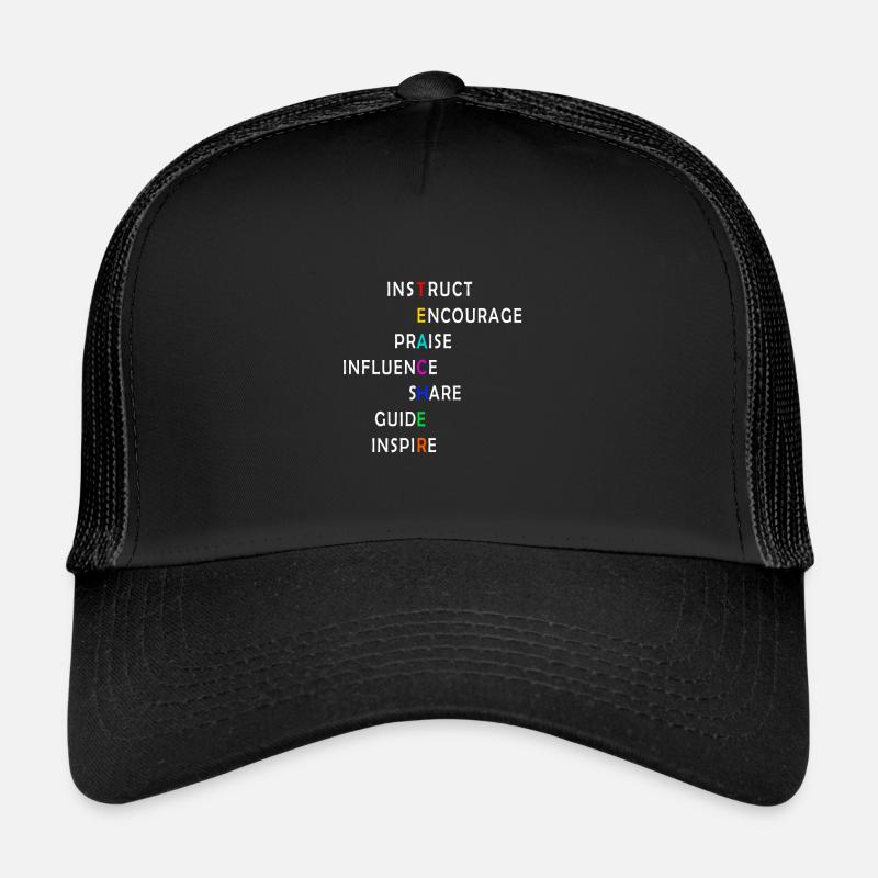 Geschenke für Englischlehrer - Trucker Cap - Schwarz/Schwarz