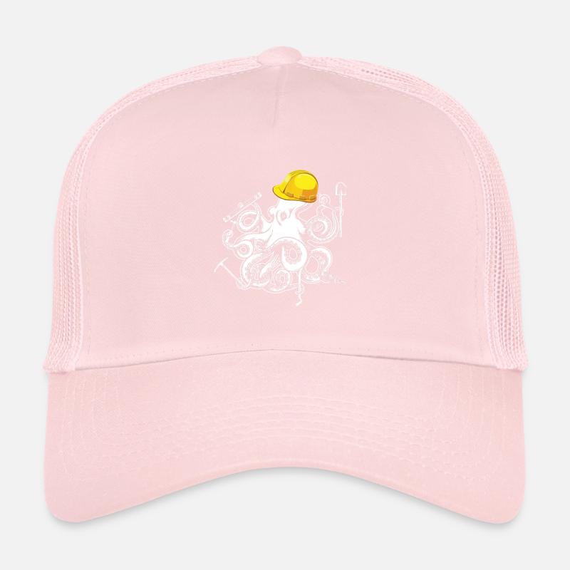 Bauherr Hausbau Multitasking Oktopus Krake Bauhelm Trucker Cap
