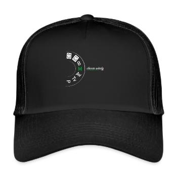 Camera photographer saying - Trucker Cap - black/black - Front