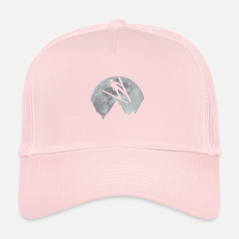 Ski jumper ski flyer ski jumper moon gift Trucker Cap