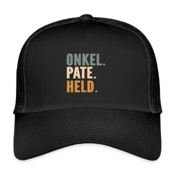 Onkel Pate Held - Trucker Cap - Schwarz/Schwarz - Vorne
