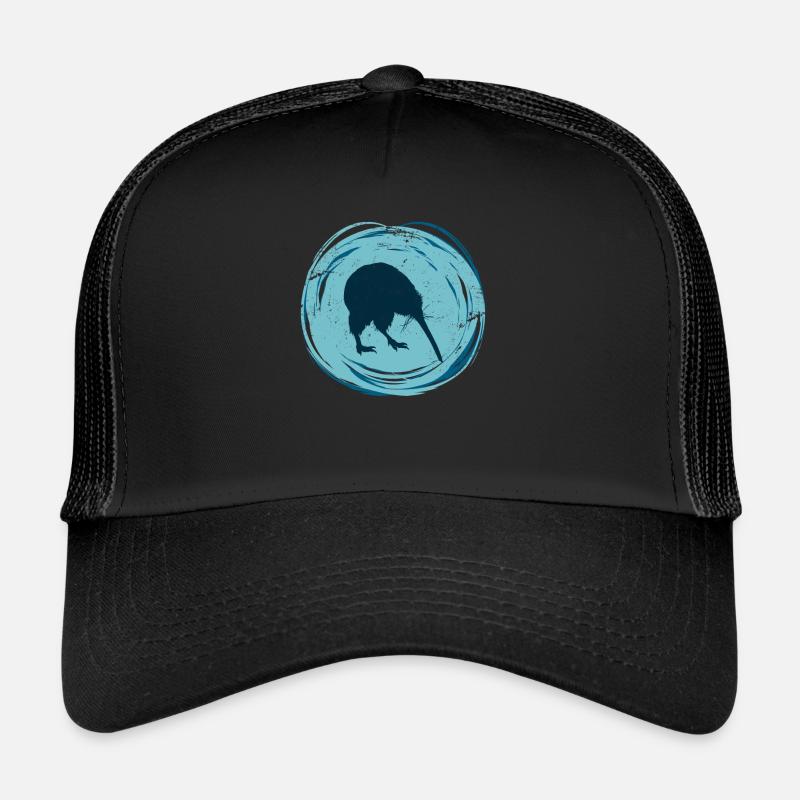 Neuseeland Backpacker - Trucker Cap - Schwarz/Schwarz