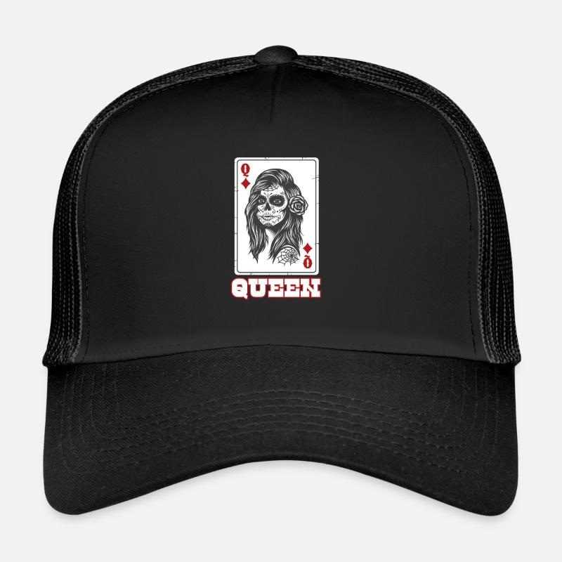 Queen Card Caro - Trucker Cap - Schwarz/Schwarz