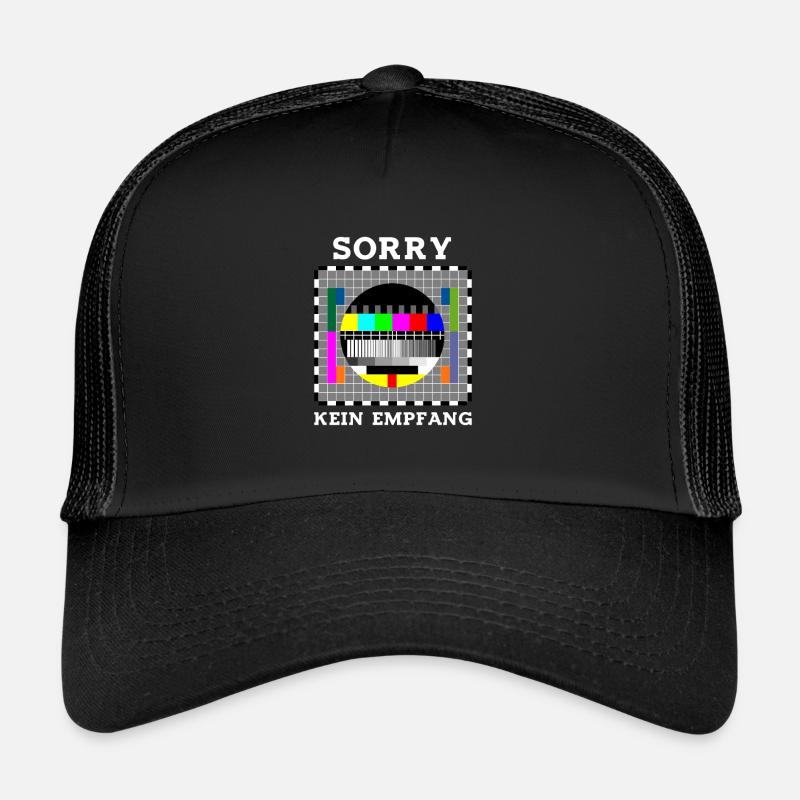 Sorry kein Empfang Sarkasmus Arbeit Beruf - Trucker Cap - Schwarz/Schwarz