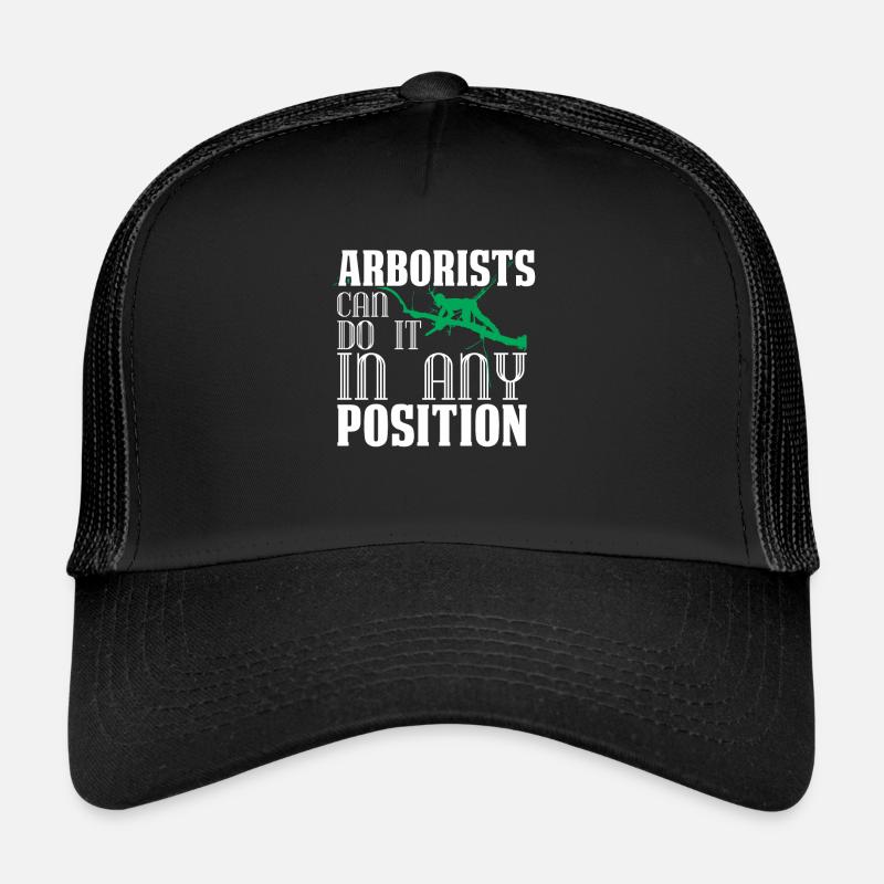 Baumkletterer Baumpfleger Holzfäller Baumzucht - Trucker Cap - Schwarz/Schwarz