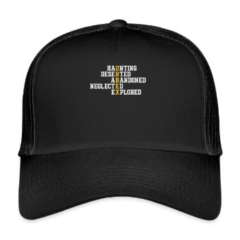 Urbex Urban Exploring Crew - Trucker Cap - Schwarz/Schwarz - Vorne