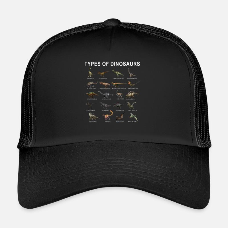 Dinosaurier - Trucker Cap - Schwarz/Schwarz