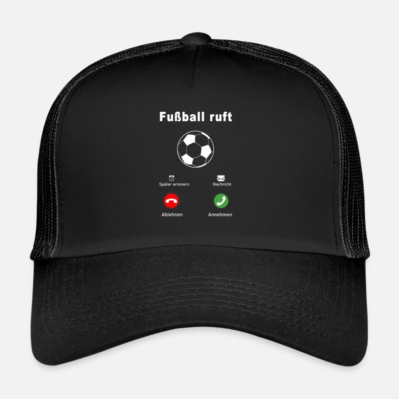Fußball ruft - Trucker Cap - Schwarz/Schwarz