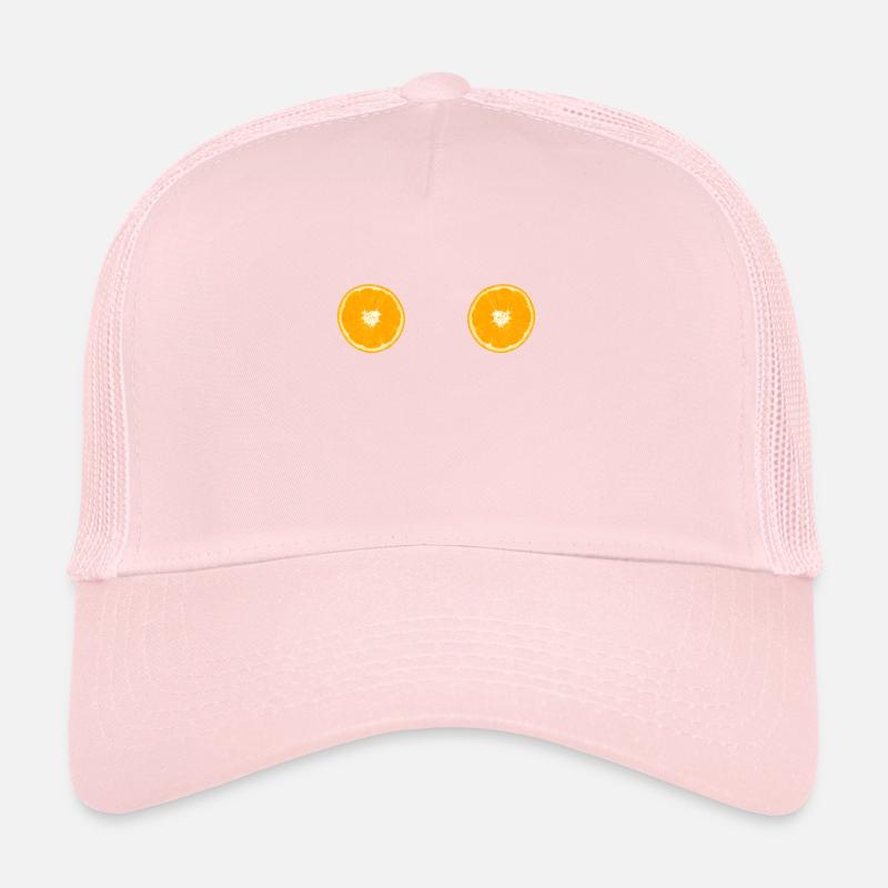 Orange fruit boobs breasts pervert gift Trucker Cap