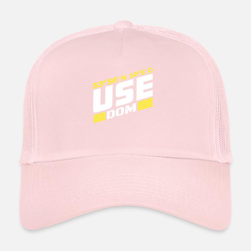 Usedom - coordinates (italic) Trucker Cap
