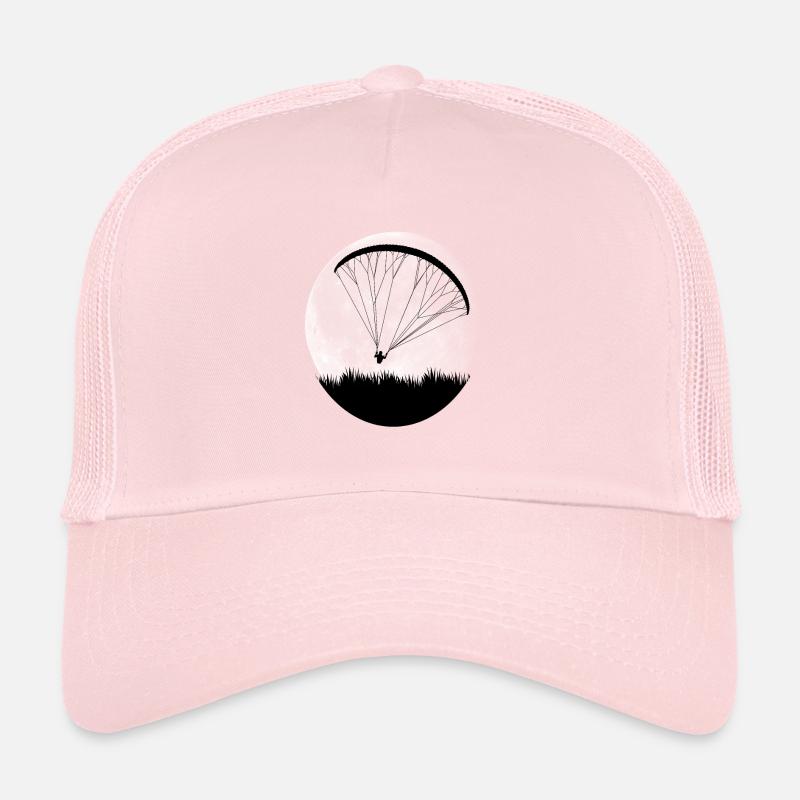 Paragliding Gleitschirmfliegen Mond Geschenk Pilot Trucker Cap