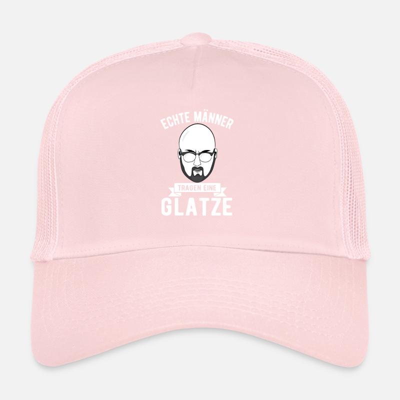 Echte Männer tragen eine Glatze Glatzkopf Spruch Trucker Cap