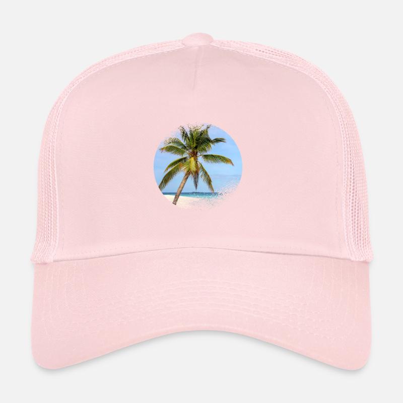 Maldives palm tree Trucker Cap