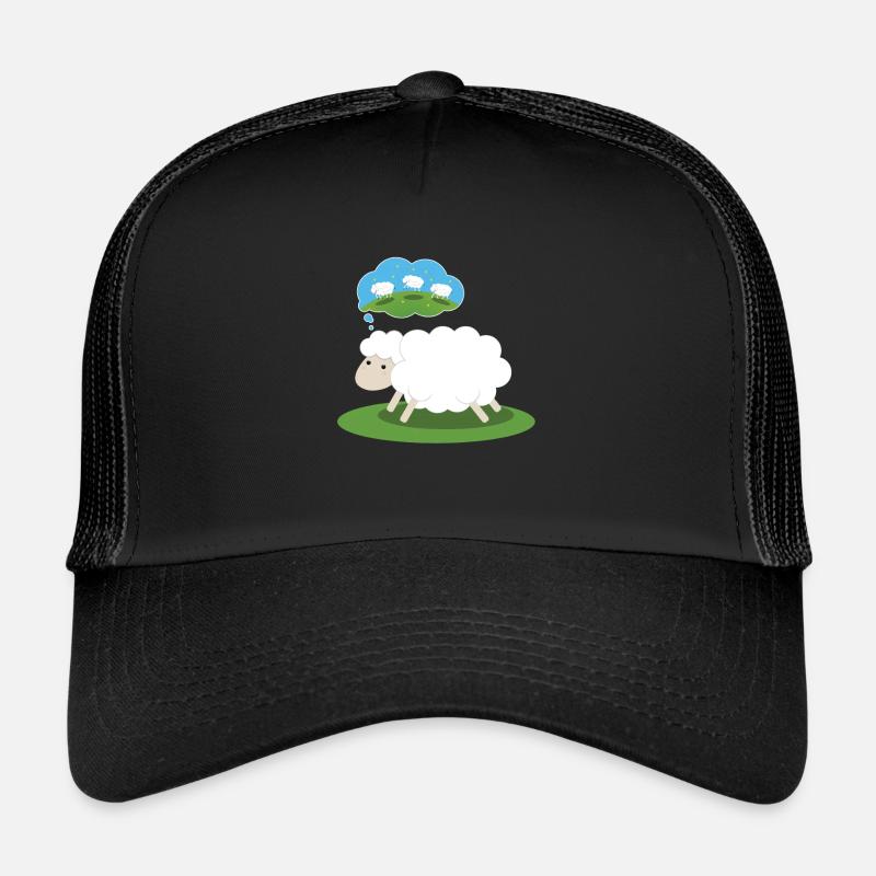 Les moutons rêvent de moutons - Casquette trucker - noir/noir