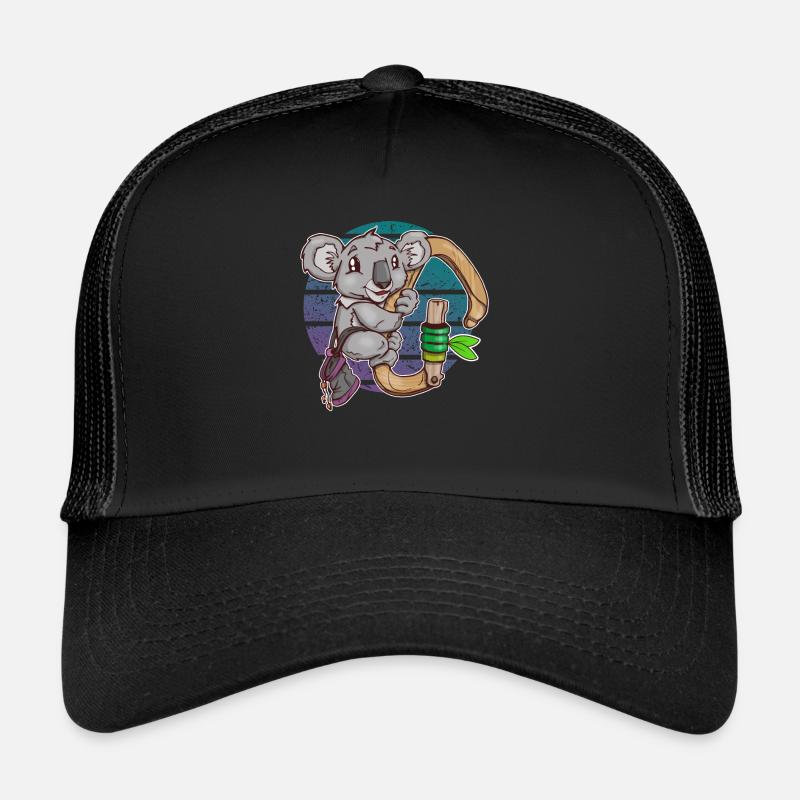 climbing koala bouldering - Trucker Cap - black/black