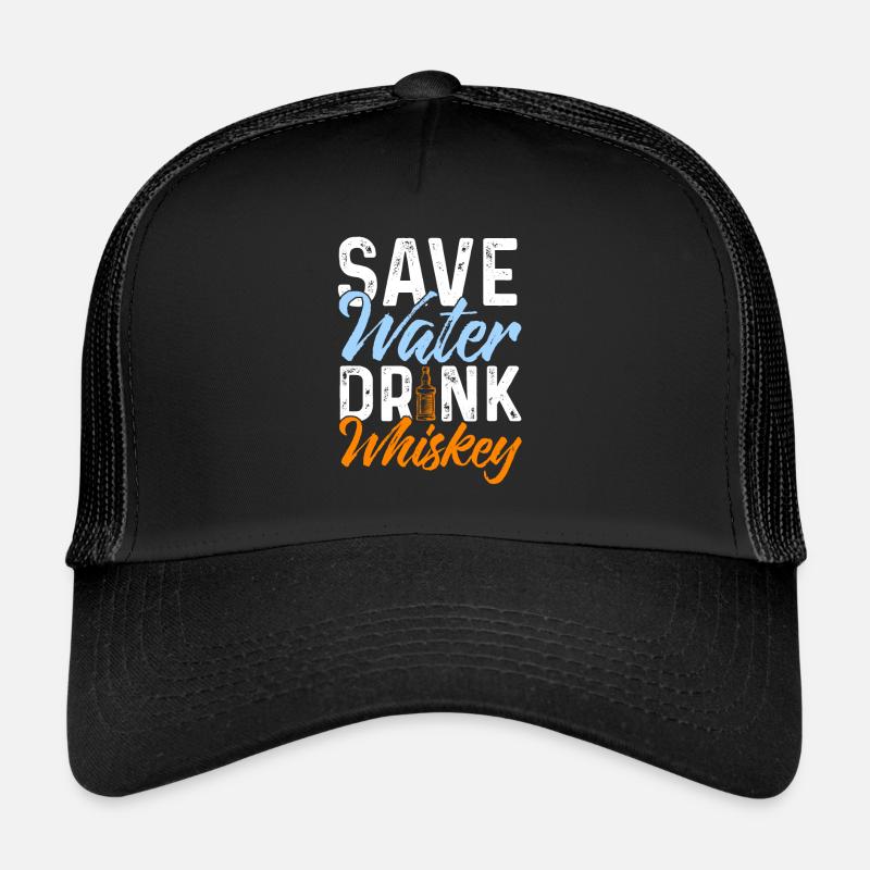 Whisky Whisky Scotch Single Malt Bourbon Gift Casquette trucker 