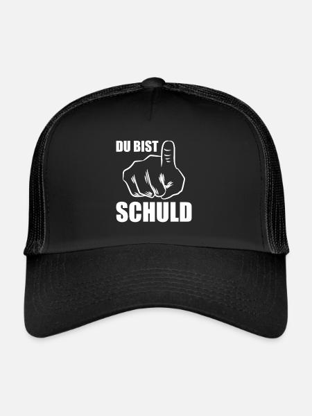 Du bist Schuld - Trucker Cap - Schwarz/Schwarz