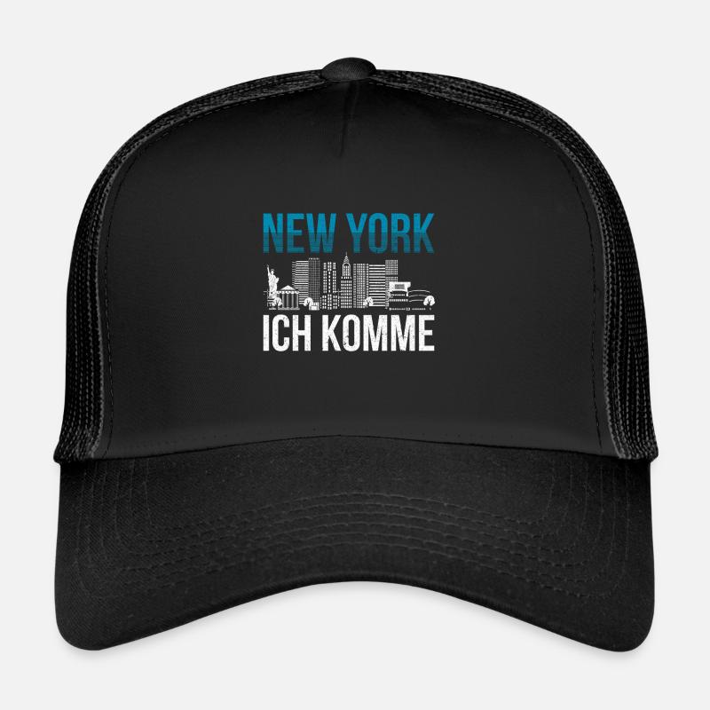 New York - Trucker Cap - Schwarz/Schwarz