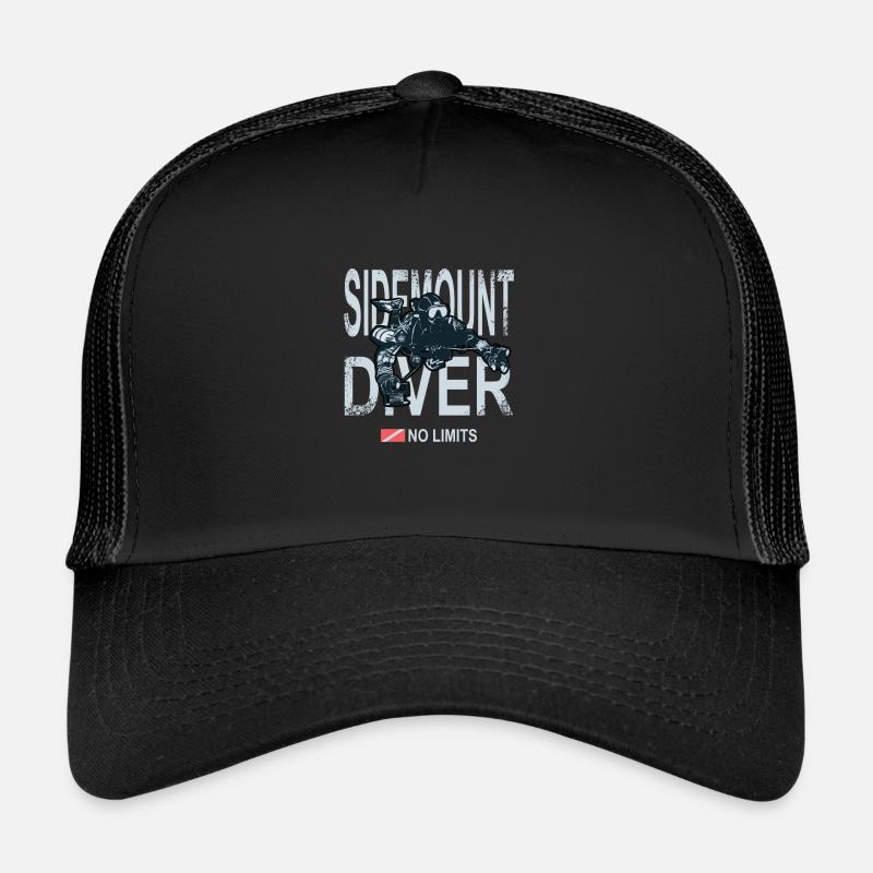 Sidemount Diver Diving Gift Tec Diving - Trucker Cap - black/black