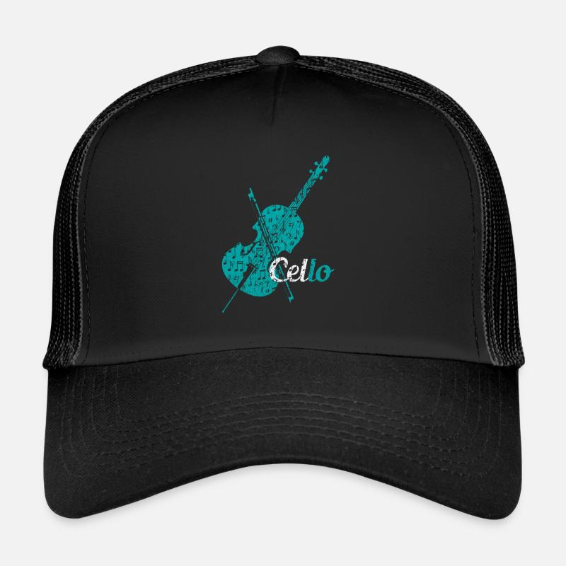 Cello Orchester Cellist - Trucker Cap - Schwarz/Schwarz