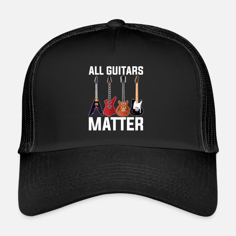 Guitare - Casquette trucker  - noir/noir