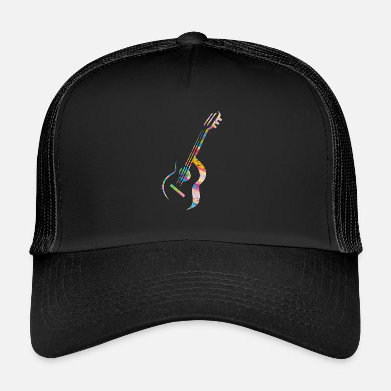 Gitarre Musik Geschenk - Trucker Cap - Schwarz/Schwarz