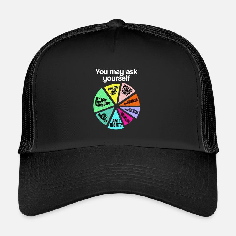 Sie können sich fragen: Persönliche Einführung Cha - Trucker Cap - Schwarz/Schwarz
