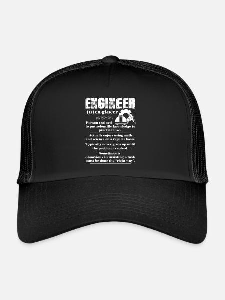 Engineer Definition - Trucker Cap - black/black - Front