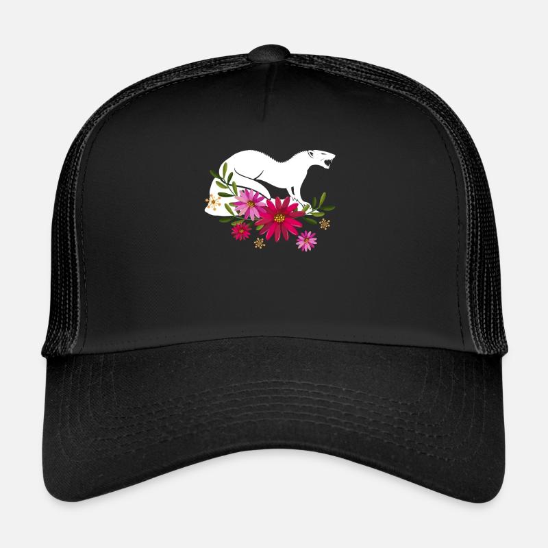 Mangouste aux fleurs Casquette trucker 