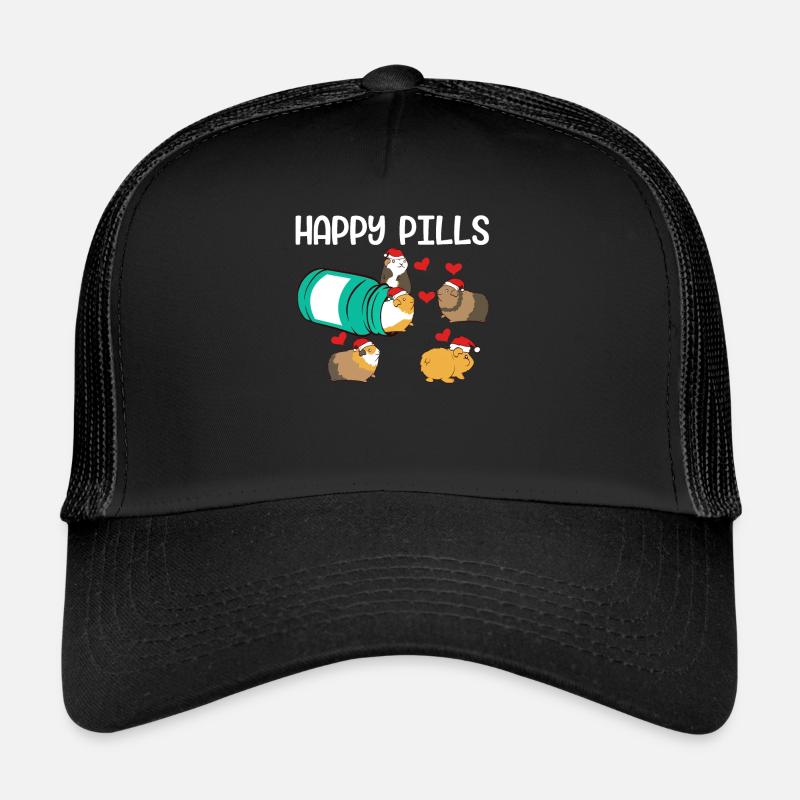 Cochon d'Inde drôle Happy Pills Pet Casquette trucker 