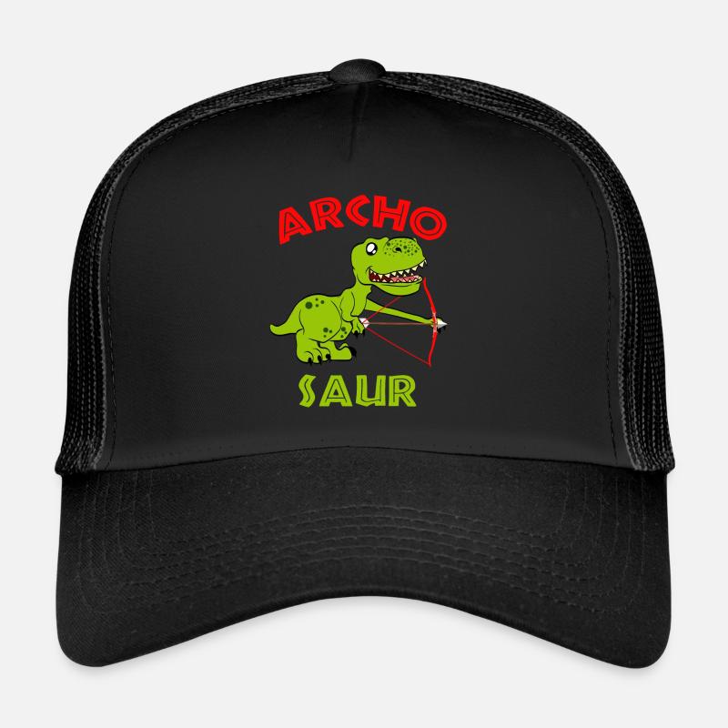 Archo Saurier Bogenschießen Bogenschützen Pfeil - Trucker Cap - Schwarz/Schwarz