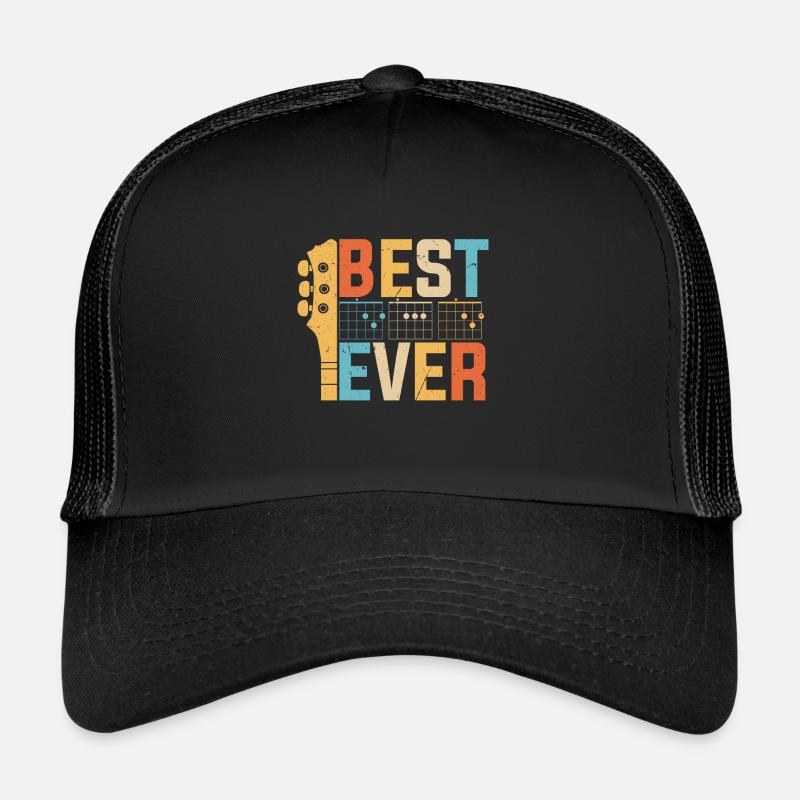 Best Papa Ever Guitar Chords Musical Trucker Cap