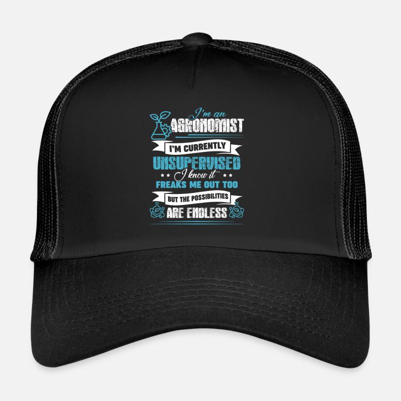 Agronome Je suis agronome - Casquette trucker  - noir/noir