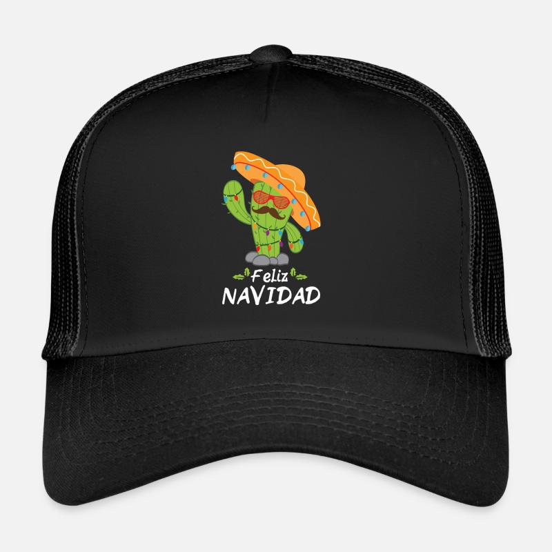 Feliz Navidad Cactus Christmas Christmas Tree Ka Trucker Cap