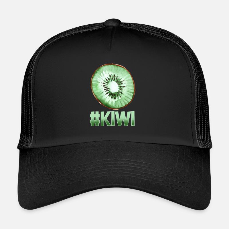 Kiwi tranche fruit Halloween fruit Casquette trucker 