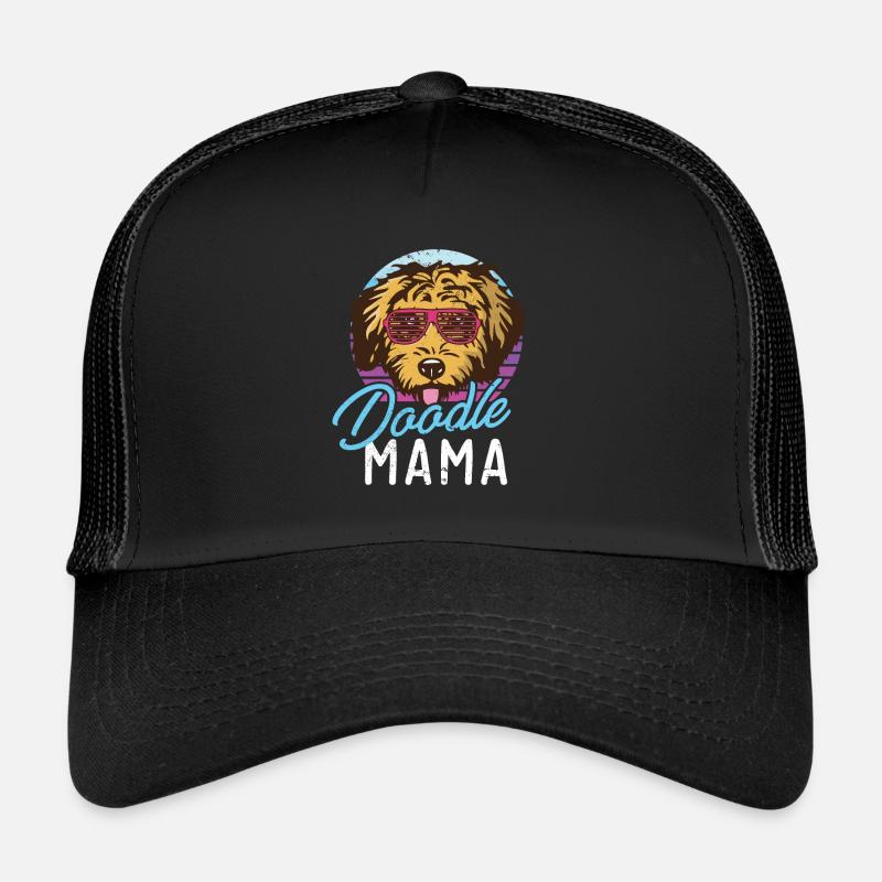 Doodle Mama Gift Goldendoodle Mom Goldendoodle - Trucker Cap - black/black