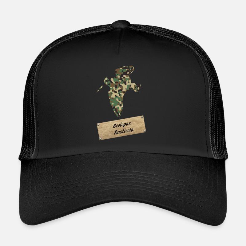 OBV – Becasse camo Scolopax Rusticola #2 - Casquette trucker  - noir/noir