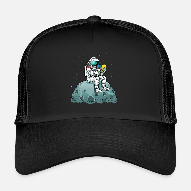 Astronaut Autism Awareness Autismus Bewusstsein - Trucker Cap - Schwarz/Schwarz