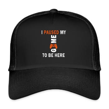 J'ai mis ma chemise de jeu en pause pour les joueurs - Casquette trucker  - noir/noir - Devant