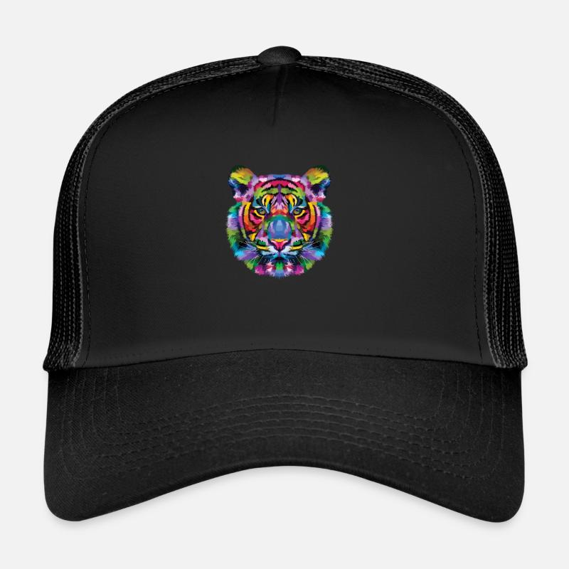 Tiger Tier - Trucker Cap - Schwarz/Schwarz