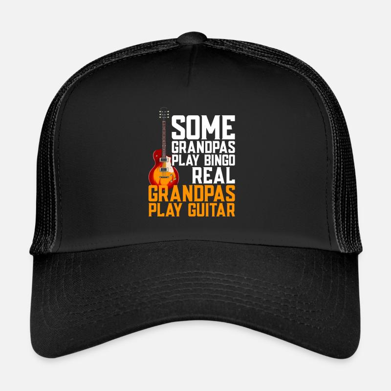 Gitarre - Trucker Cap - Schwarz/Schwarz