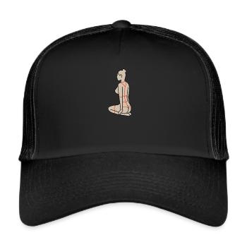 Naked woman | Bondage | Sex | Nude | BDSM | Love - Trucker Cap - black/black - Front