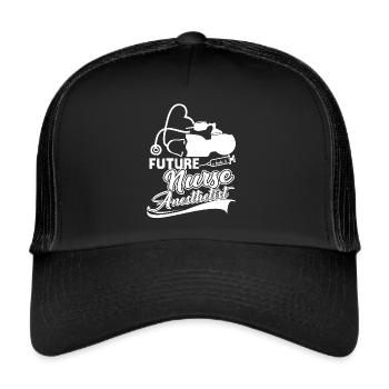 Infirmière Anesthésiste Future Infirmière Anesthésiste - Casquette trucker  - noir/noir - Devant