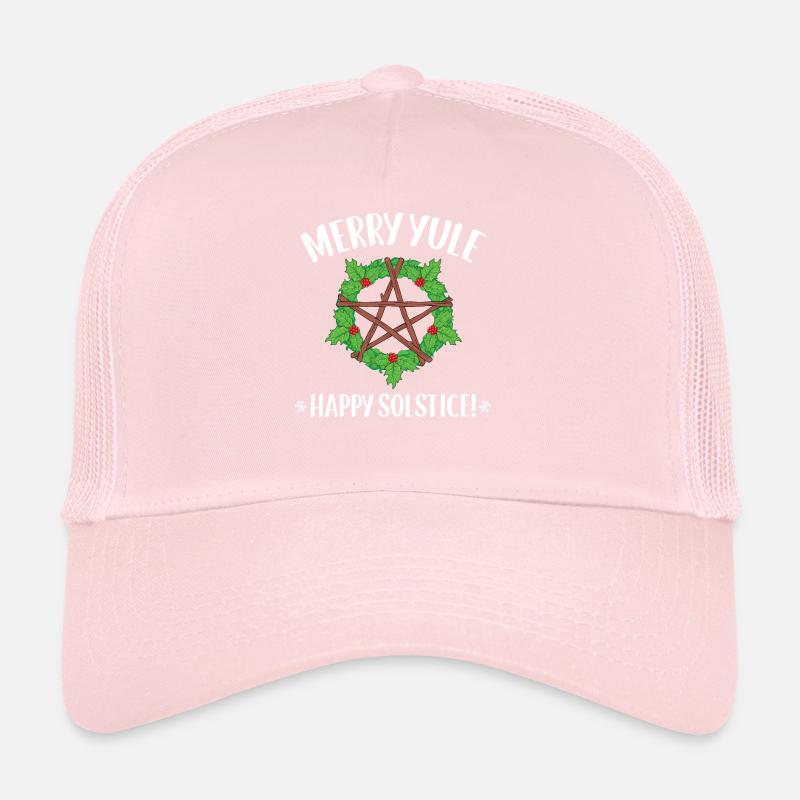 Wiccan Merry Yule Winter Solstice print Casquette trucker 