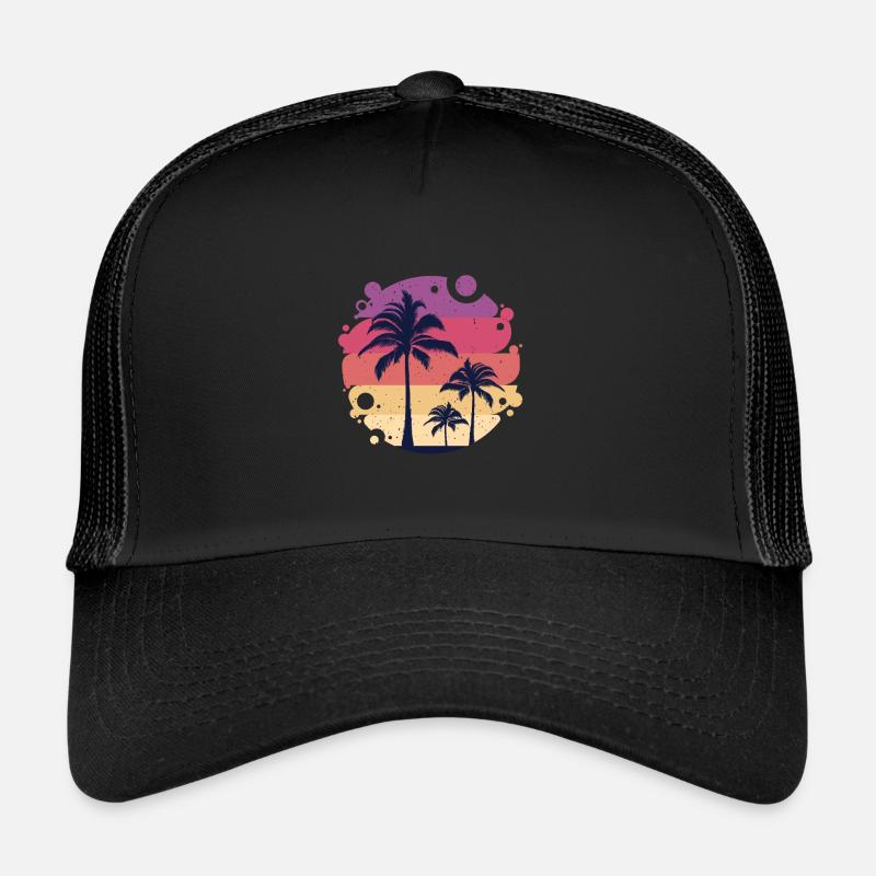 Miami Beach Sunset - Trucker Cap - black/black