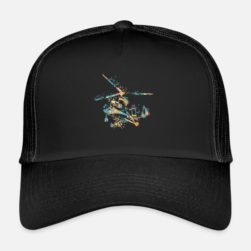 Gyrocopter - Trucker Cap - Schwarz/Schwarz